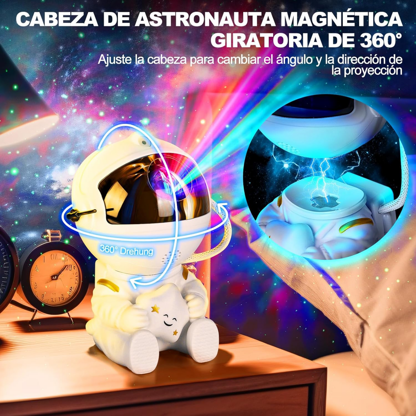 Astronauta Proyector de Galaxias