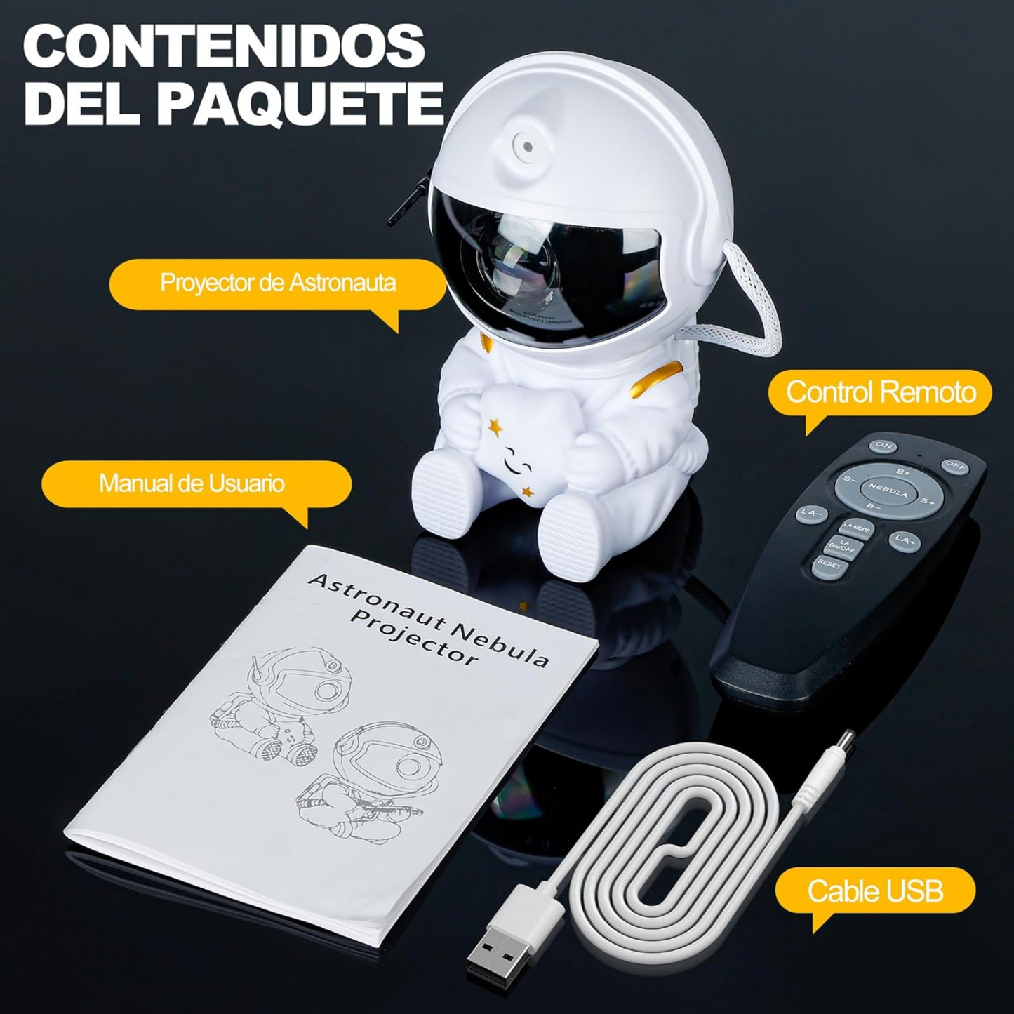 Astronauta Proyector de Galaxias